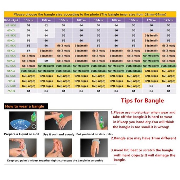 NATURE BEAUTIFUL CARVING GRADE A GREEN JADE JADEITE BRACELET BANGLE 59MM #A1117 - Picture 6 of 7